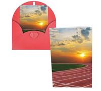 Dusk Running Track Print Thank You Cards Greeting Cards With Envelopes Blank Note Cards 10x15 cm Perfect for Thank Yous Invitations