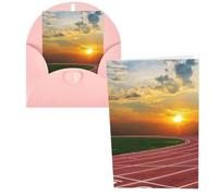 Dusk Running Track Print Thank You Cards Greeting Cards With Envelopes Blank Note Cards 10x15 cm Perfect for Thank Yous Invitations