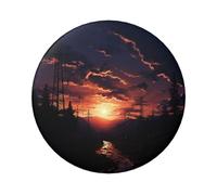 Dusk Scenery Custom Pins 5 PCS, Personalized Photo Buttons, Metal Pinback Button Badges for Backpacks, Hats, Funny Backpack Pins Aesthetic Lapel Badge Pins Gifts for Men Women, One Size, Metal, no