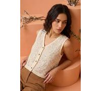 Dusk Sequin Detail Waistcoat In Ivory Ivory 18