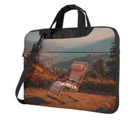 Dusk Sunset Laptop Bag Portable Handbag, Safe Protective Inner Lining for Business Trip and Office Use, Black, 15.6 inch