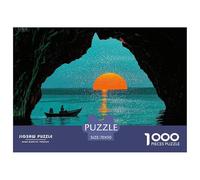 Dusk Sunset Wooden Jigsaw Puzzle Waterproof 1000 Piece Puzzles for Adults Gifts Colourful Challenging Games