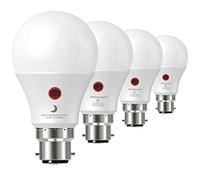 Dusk to Dawn LED Bulb with Dual Daylight Sensors· ON/Off Automatic Depends On Daylight Level · Night Light from Dusk Till Dawn · 9 Watt · 4 Pack