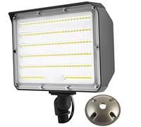 Dusk to Dawn Outdoor 100W LED Flood Light with Knuckle (Plate Included), 14000LM 1000W Equiv., 100-277V 5000K,ETL Commercial LED Floodlight Fixture, Outdoor Security Lighting for Landscape,Parking Lot