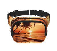 Dusk Tropical Beach Palm Fanny Pack Fashion Belt Bag Lightweight Waist Pouch With Adjustable Strap Crossbody Bags For Women Travel Sports Running