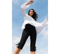 Dusk Women's Bow Bengaline Capri Trouser in Black | Size: 10 Dusk Black 10