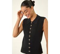 Dusk Women's Bow Detail Knit Top in Black | Size: Small Dusk Black S