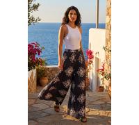 Dusk Women's Floral Pleated Trouser in Black | Size: 10 Dusk Black 10