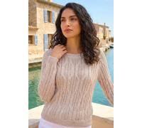 Dusk Women's Sequin Knitted Top in Beige | Size: 16 Dusk Beige 16