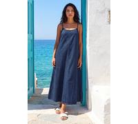 Dusk Women's Strappy A-Line Maxi Dress in Mid Blue | Size: 16 Dusk Mid Blue 16