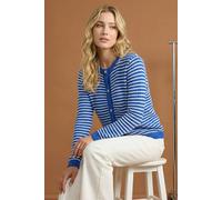 Dusk Women's Stripe Button Knit Cardigan in Blue | Size: 14 Dusk Blue 14