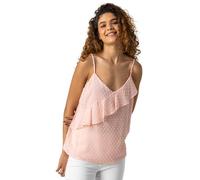Dusk Women's Textured Spot Frill Detail Cami Top in Light Pink | Size: 6 Dusk Light Pink 6