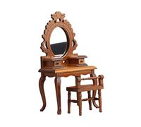 DuskHaven 1/12 Miniature Makeup Furniture Set with Mirror And Mini Dressing Table