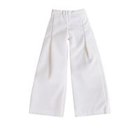 DuskHaven 1 Pair Doll Miniature Pants Figure Accessory Soft Cloth Tailored for 1/12 Dolls Suitable for Female Doll Wardrobe Collection, White