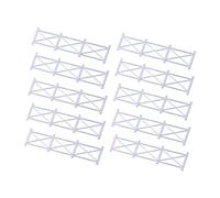 DuskHaven 10 Pieces Mini Fence Model Train Railroad Fence Building Railing Mesh Barrier Railway Track Fence Set DIY Architecture Pp Suitable for Hobbyists Home, Style C