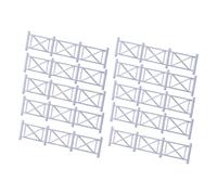 DuskHaven 10 Pieces Mini Fence Model Train Railroad Fence Building Railing Mesh Barrier Railway Track Fence Set DIY Architecture Pp Suitable for Hobbyists Home, Style B
