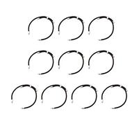 DuskHaven 10 Pieces Slider Bracelet Braided Nylon Cord Stopper Beads Bracelet Connectors DIY Handmade Jewelry Elements for Creative Projects Jewelry Makers, Coffee Argent