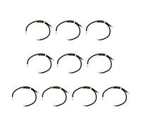 DuskHaven 10 Pieces Slider Bracelet Braided Nylon Cord Stopper Beads Bracelet Connectors DIY Handmade Jewelry Elements for Creative Projects Jewelry Makers, Black Aureate