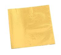 DuskHaven 100 Pieces of Imitation Gold Paper, Sheets Made of Aluminum for Versatile Art and Art Design, Multicolor, Golden