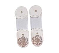 DuskHaven 2x Ice Skating Shoelace Bands, Elastic Bands, Accessories, Protection for Ice Skating Shoes, for Dancing, White