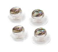 DuskHaven 4 Guitar Knobs Made From Hats, Easy to Mount, Elegant, for Controlling Volume And, clear white letter