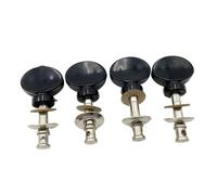 DuskHaven 4 Pieces Ukulele Tuning Pegs Banjo Tuners Instrument Parts Machine Heads Closed Knob Pp Iron Traditional Non Geared Suitable for Musicians Music Pract, silver and black