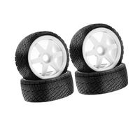 DuskHaven 4 RC Tires for 1/7 And 1/8 Scale RC Cars, 100mm Diameter, for Various Applications, Accessories, Spare Parts, Easy Installation, Versatile Use, White