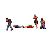 DuskHaven 5 Miniature Human Figures at 1/64 Scale, Office Decor, Diorama, Passersby