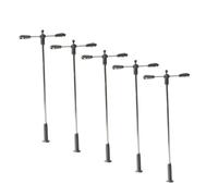 DuskHaven 5 Pieces Railway Train Lamp Mini Street Posts Light Models Miniature Street Light Models Train Post Lamps Pathway Lantern Posts Stable Pp Construction, 15cmx6.7cm