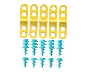 DuskHaven 5x Cardboard Hinges for Construction Tools - Educational Toy for Early Childhood with 20 Screws for Creativity, Parent-Child Projects, Style A