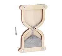 DuskHaven Activity Board with Wooden Hourglass - Material for Basic Learning Activities And Lessons, Gray