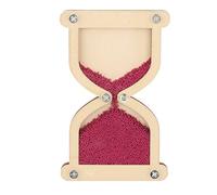 DuskHaven Activity Board with Wooden Hourglass - Material for Basic Learning Activities And Lessons, Plum Red
