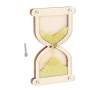 DuskHaven Activity Board with Wooden Hourglass - Material for Basic Learning Activities And Lessons, Yellow