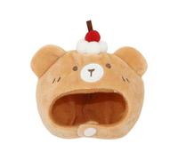 DuskHaven Bear Doll Hat, Mini Headwear, Soft Flannel Hood for Fashion Dolls, 20-23 Cm