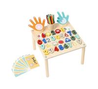 DuskHaven Busy Board Toy Math Learning Activity Table Wooden Sensory Number Blocks Educational Finger Counting Manipulatives Suitable for Kids Preschool Early L, Number Board