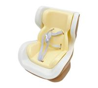 DuskHaven Car Doll Seat Air Vent Clip Chair Creative Auto Interior Decor Pp Material Easy Install Suitable for Collectors Vehicle Display, Yellow White