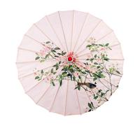 DuskHaven Chinese Oil Paper Umbrella with Floral Print, Ideal for Classical Dance and Costumes, Style D