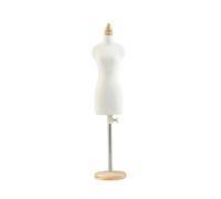 DuskHaven Doll Mannequin Torso Stand Mini Tailor Dressmaker Doll Clothes Form for Scene Decoration Dollhouse BJD Doll Parts, 33cm Round Base