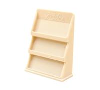 DuskHaven Dollhouse Miniature Bookcase Cabinet Bookshelf Display Shelf Object Made of Resistant PP Material Suitable for Model Making Furniture I, wooden color