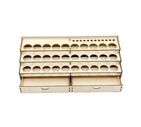 DuskHaven Elegant And Stylish Vertical Wooden Paint Storage Rack, Ideal for Paints And Model Making. Bottle Holder, 30 Holes