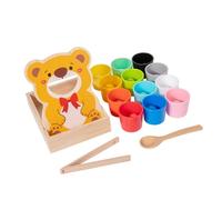DuskHaven Feeding Toy with Spoon - Early Learning Toy, Color Sorting Game, Feeding Game for Boys And Girls -, 8 Colors Cups