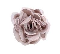 DuskHaven Floral Brooch for Women's Clothing. Pink Floral Satin Brooch for Dresses, Bean Paste Color