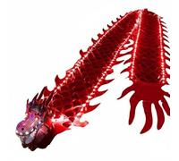 DuskHaven Glowing Dance Ribbon With Dragon Head Flexible Serpent Prop Illuminated Ribbon Rhythmic Movement Promoting Physical Health Suitable for Park Exercise Community Participation, Red, 8M A
