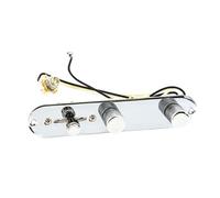 DuskHaven Guitar Control Plate Electric Guitar Loaded Control Plate Pre-Wired 3 Ways Circuit Plate Tone Volume Wiring Harness Assembly with Sturdy Iron