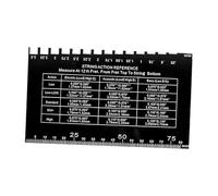 DuskHaven Guitar String Ruler Metal String Action Gauge Ruler Measuring Tool Setup Accessory with Scales Portable Reusable for Acoustic Electric Bass Guitar Sui, Black