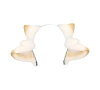 DuskHaven Hair Hoop Sheep Ears Animal Ears Lamb Ear Headband Headdress Simulation Suitable for Birthday Parties Cosplay Events Dancing Parties Hallo, Camel White
