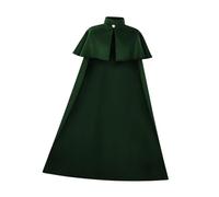 DuskHaven Halloween Cape, Clock, Spooky Accessories for Masquerade Balls And Role-playing Games, Green