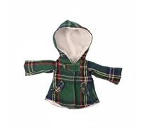 DuskHaven Hooded Outerwear Miniature Jacket Faux Pocket Flap Clothes Textile Material Suitable for BJD Doll Collectors Photo , Green