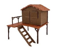DuskHaven House Model Creative Farmhouse Mini for DIY Crafts Sand Table Train Scenery