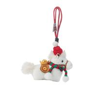 DuskHaven Keychain Representing A Horse, Soft Yarn Animal Pendant, Ideal As A Bag Accessory, Wallet Or for Parties, Green Scraf